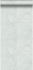 Origin tapet tvärsnitt trädstammar - mintgrönt - Hemmavid.se