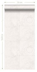 Origin tapet tvärsnitt trädstammar - benvitt - Hemmavid.se