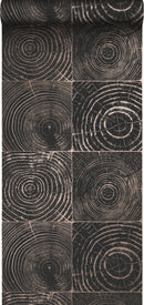 Origin tapet trädstammar - svart och brons - Hemmavid.se