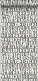 Origin tapet gamla metalltryckta bokstäver - beige - Hemmavid.se