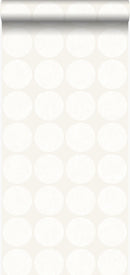 Origin tapet stora slitna rundlar - gräddvitt - Hemmavid.se