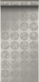 Origin tapet stora slitna rundlar - mörkgrått - Hemmavid.se