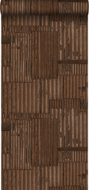 Origin tapet industriell plåt 3D - rostbrunt - Hemmavid.se