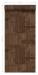 Origin tapet industriell plåt 3D - rostbrunt - Hemmavid.se