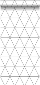 Origin tapet grafiska trianglar - svart och vitt - Hemmavid.se