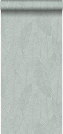 Origin tapet löv -  grågrönt - Hemmavid.se