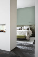 Origin tapet grafiska trianglar - grågrönt - Hemmavid.se