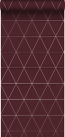 Origin tapet grafiska trianglar - rött - Hemmavid.se