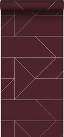 Origin tapet grafiska linjer -  rött - Hemmavid.se