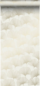 Origin tapet gingkoblad -  beige och guld - Hemmavid.se