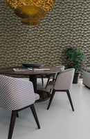 Origin tapet gingkoblad -  svart och guld - Hemmavid.se