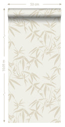 Origin tapet bambublad -  beige - Hemmavid.se