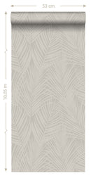 Origin tapet palmblad -  mullvadsgrått - Hemmavid.se