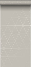 Origin tapet grafiska trianglar - grått - Hemmavid.se