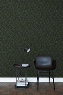 Origin tapet påfågelfjädrar - mossgrönt - Hemmavid.se