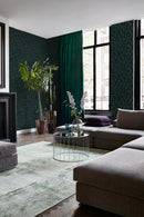 Origin tapet påfågelfjädrar - mörkblått - Hemmavid.se