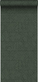 Origin tapet kakelmotiv med ormskinn - mörkgrönt - Hemmavid.se