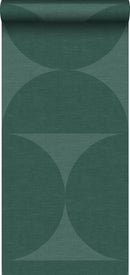 Origin tapet XXL halvcirklar retro- mörkgrönt - Hemmavid.se