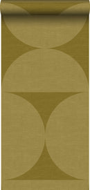 Origin tapet XXL halvcirklar retro - senapsgrön - Hemmavid.se