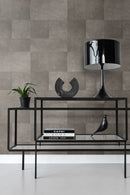 Origin tapet XXL kakelmotiv med läder look - grå - Hemmavid.se