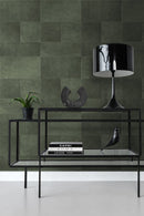 Origin tapet XXL kakelmotiv med läder look - grönt - Hemmavid.se