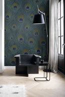 Origin fototapet påfågelfjädrar - havsgrönt - Hemmavid.se