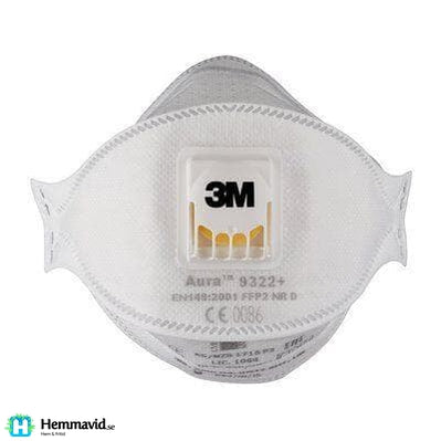 En bild på 3M™ Aura™ filtrerande halvmask, FFP2, ventil 9322+ på Hemmavid.se
