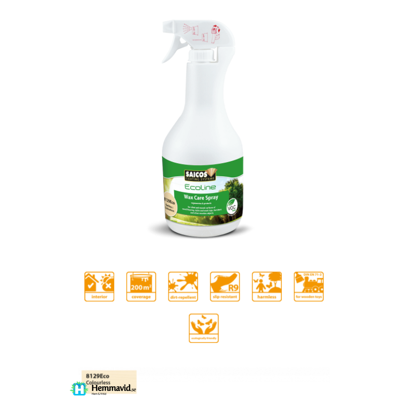 Saicos  Eco Wax Care Spray Färglös - 1L Hemmavid.se