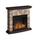 Elektrisk Kamin Tagu Tori Stone Cream - Snygg elkamin stabil och rustikt utseende