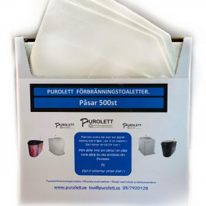 Purolett påsar till förbränningstoalett - 500-pack